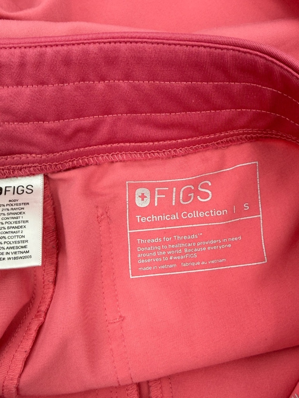 FIGS Scrub Set Limited Pink Yellow 1-Pocket Top Zamora Jogger Set Nurse Women S - Picture 9 of 9